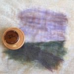 part way through the laying out and felting stage with the palm washboard tool